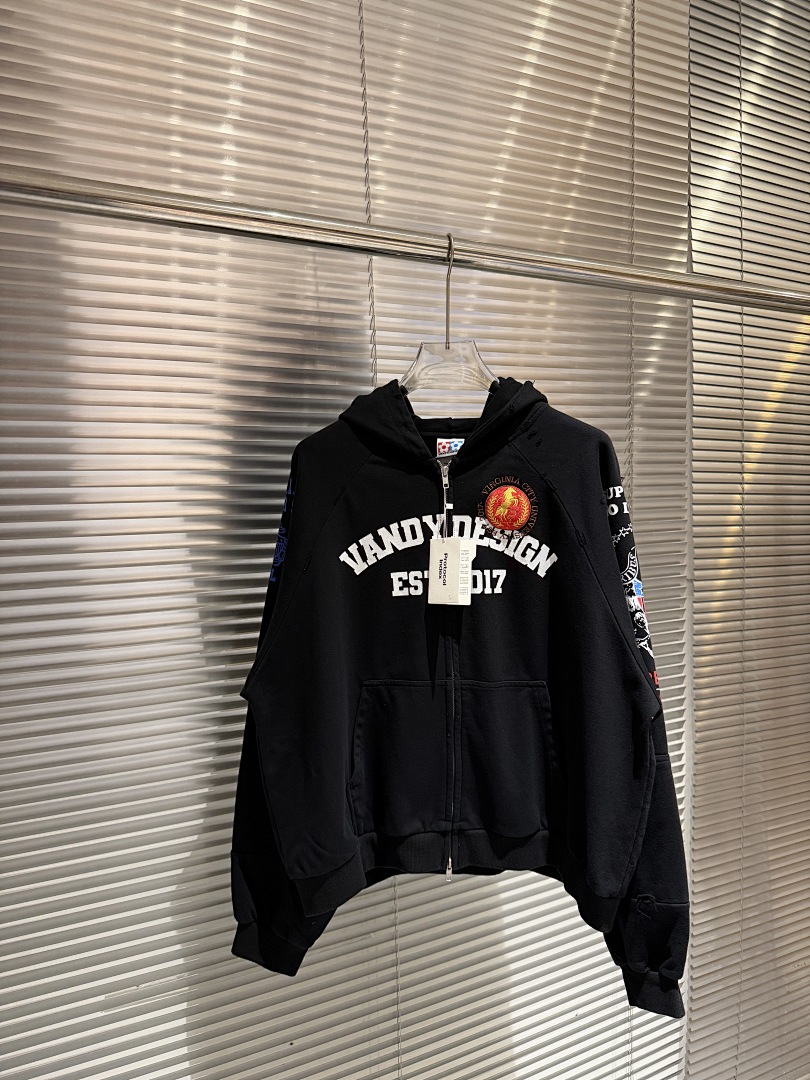 Streetwear Brand Slogans - Sudadera con capucha con cremallera de