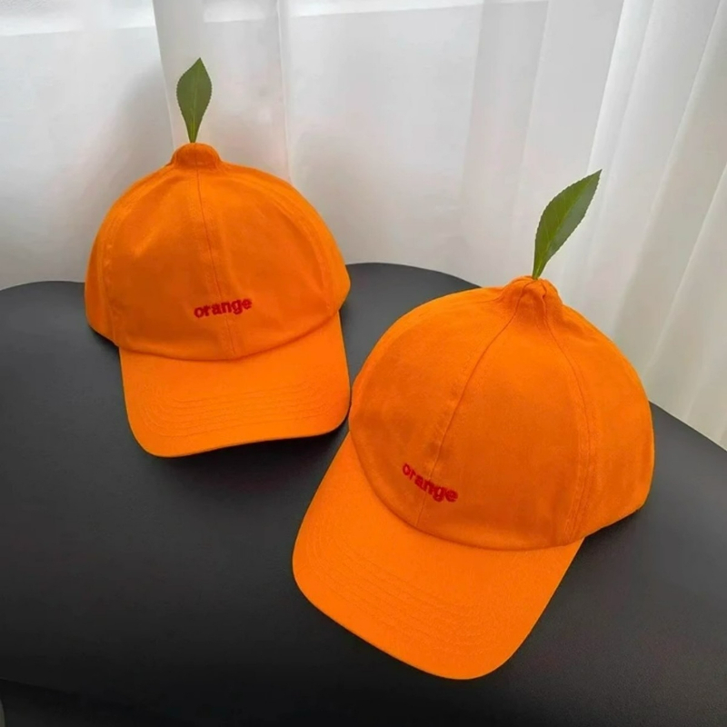 Streetwear Brand Hats - Gorra Unisex de Color Naranja con