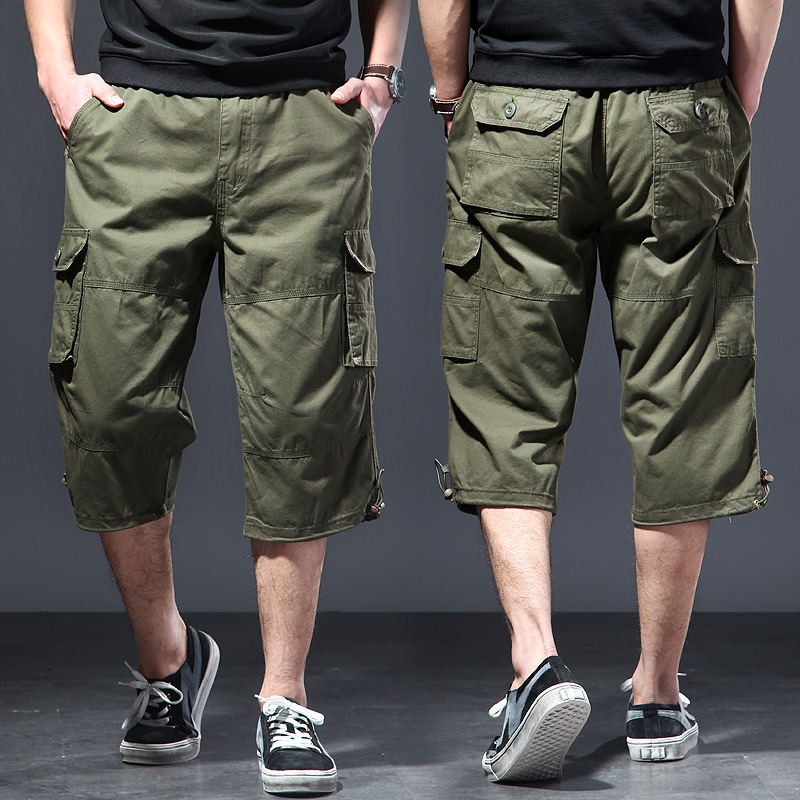 Streetwear Brand Shorts - Pantalones 3/4 de Algodón para Hombre,