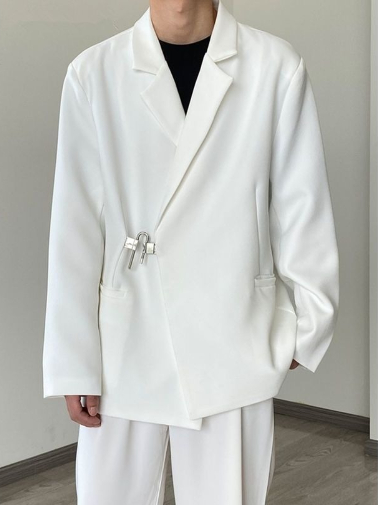Brand Streetwear Instagram - Conjunto de Blazer Casual Blanco para