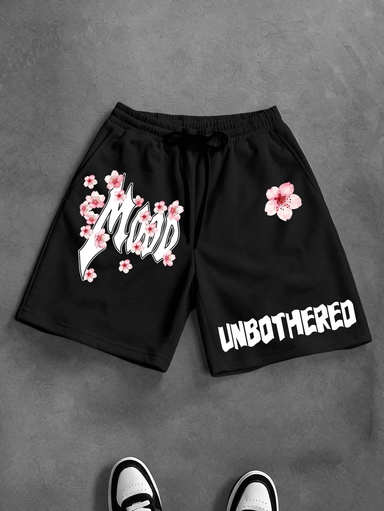 Gothic Streetwear Brand - Pantalones Cortos Casuales de Algodón con