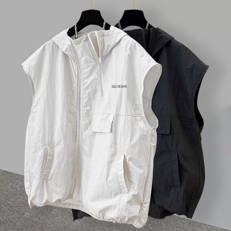 Streetwear Brand Hoodies - Chaleco con capucha de seda helada