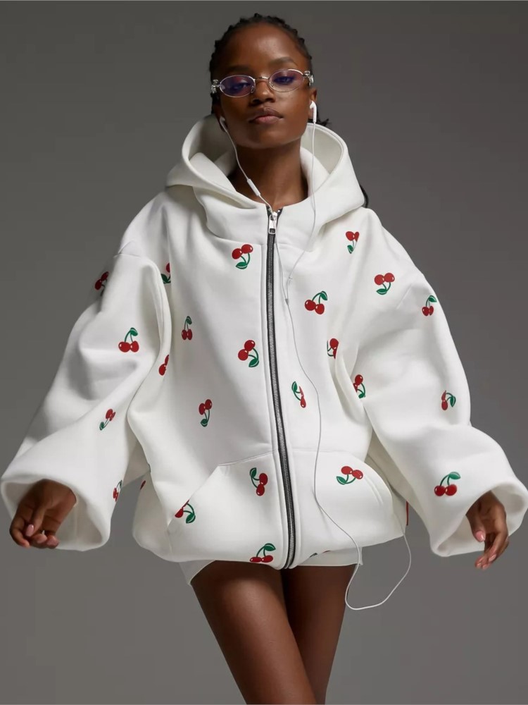 Streetwear Brand Hoodies - Sudadera con estampado de cereza para