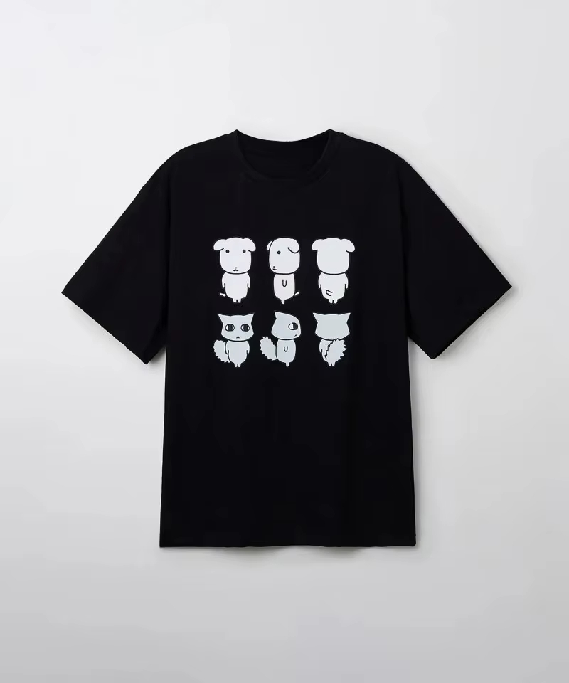 Streetwear Brand Cat - Camiseta de algodón con estampado gráfico