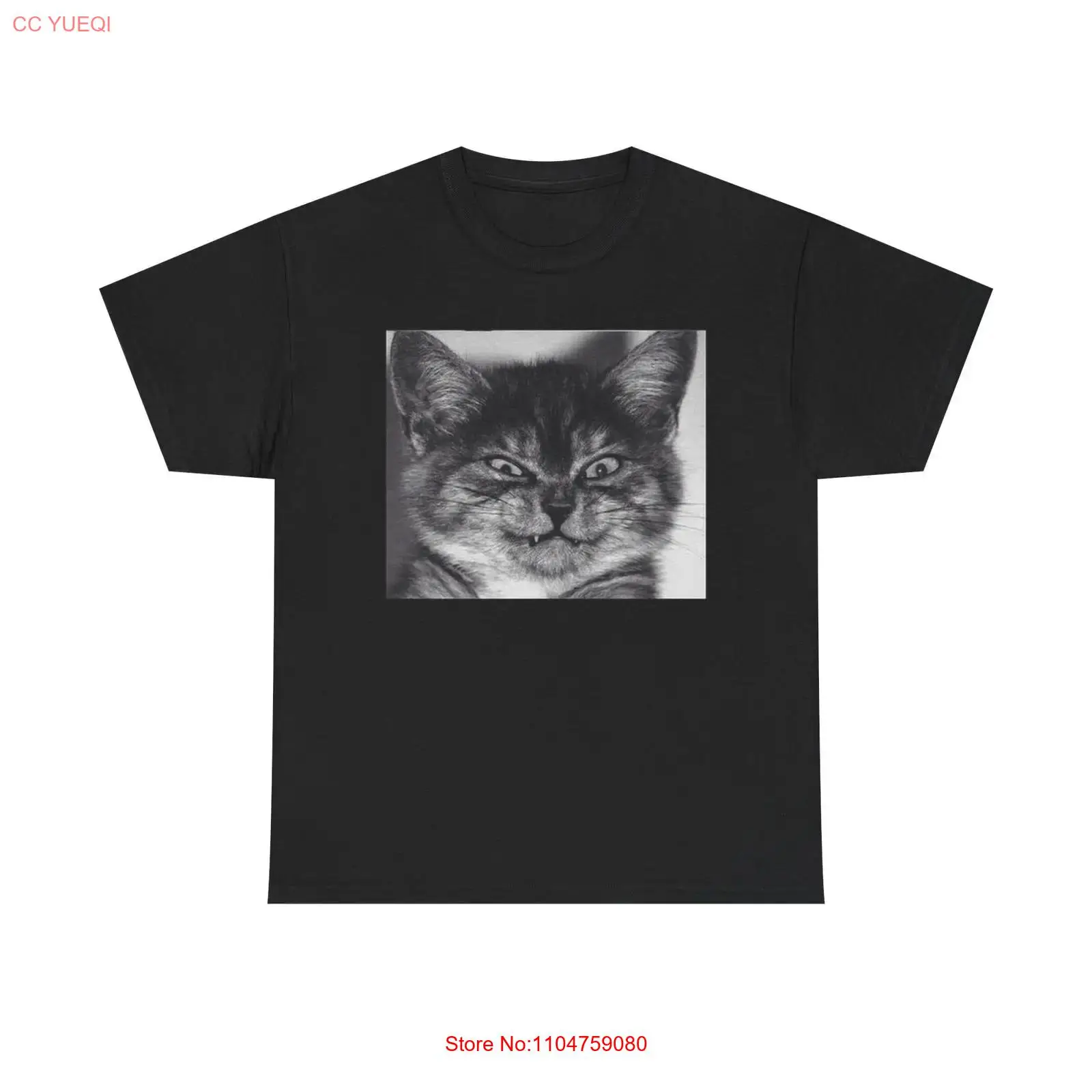 Streetwear Brand Cat - Camiseta divertida con cara de gato,