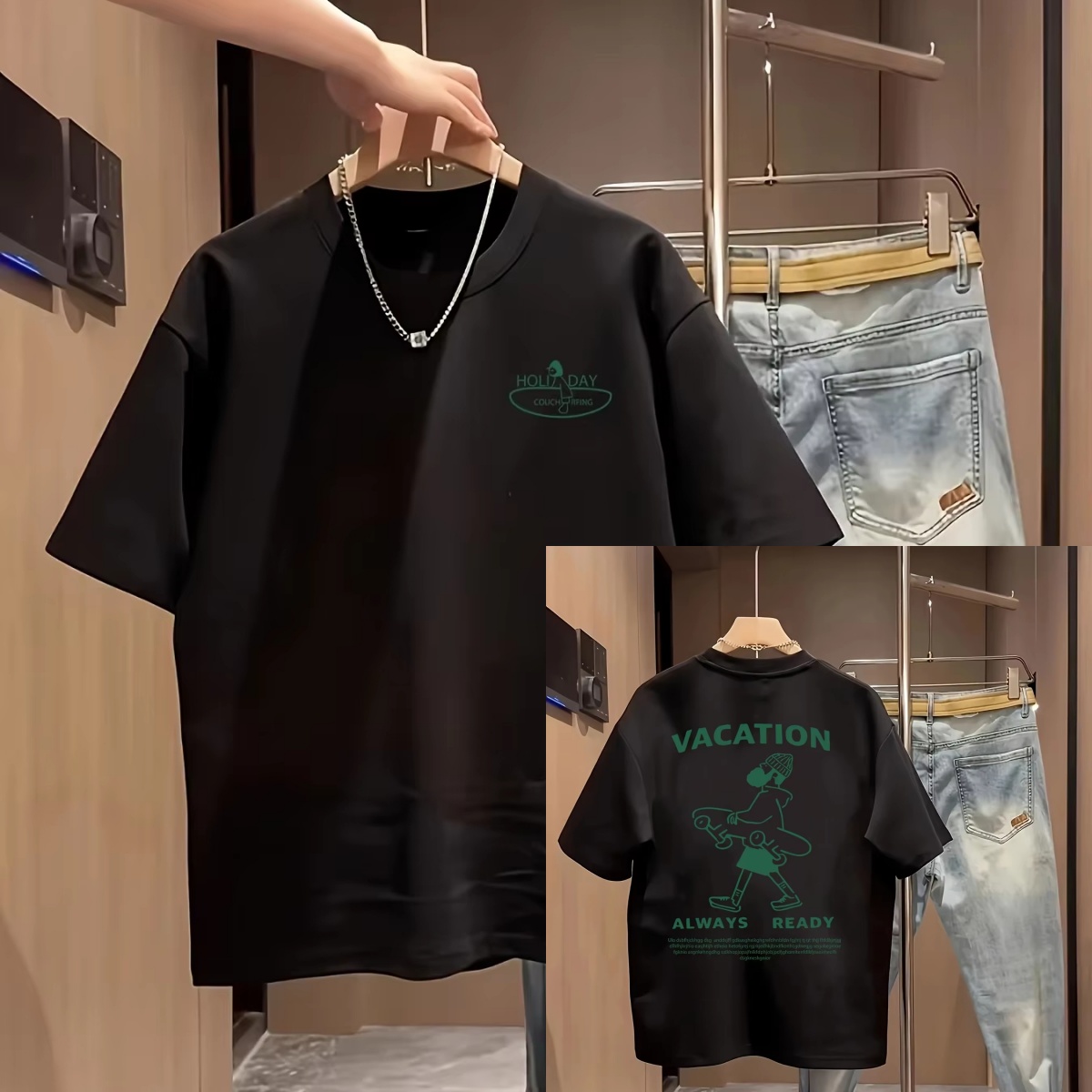 Camiseta informal con estampad - Streetwear Brand Slogans reseña y precio