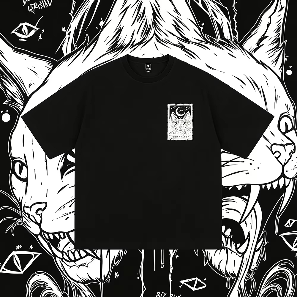 La luna gata ​ ​ Camiseta de m - Streetwear Brand Cat reseña y precio