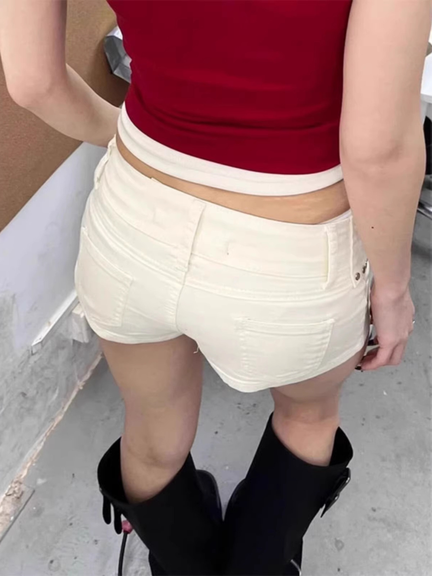 Shorts de Mezclilla Blancos de - Streetwear Brand Shorts reseña y precio