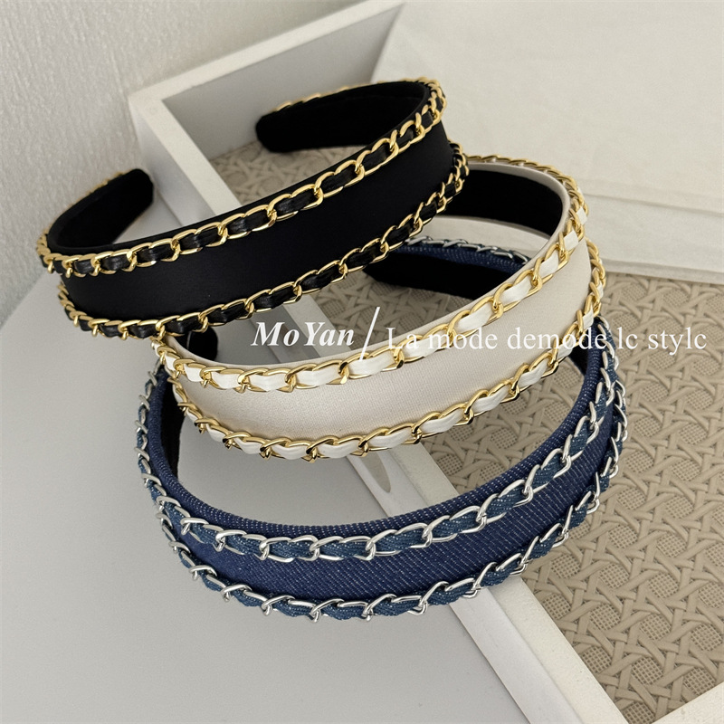 Diadema de tela vaquera con ca - Streetwear Brand reseña y precio