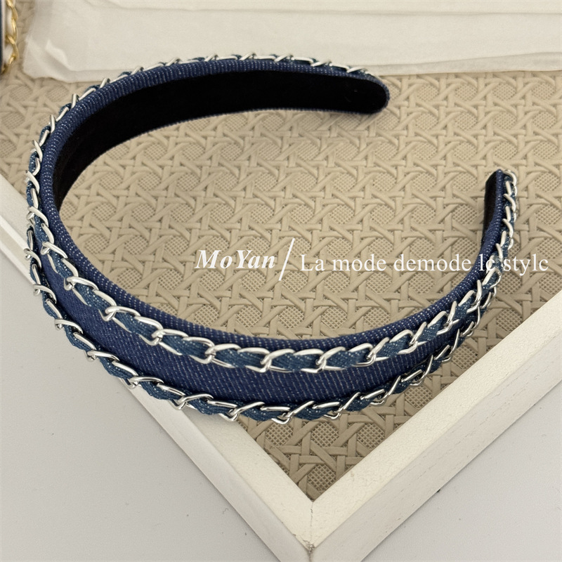 Diadema de tela vaquera con ca - Streetwear Brand reseña y precio
