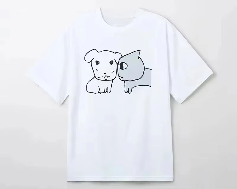 Camiseta de algodón con estamp - Streetwear Brand Cat reseña y precio