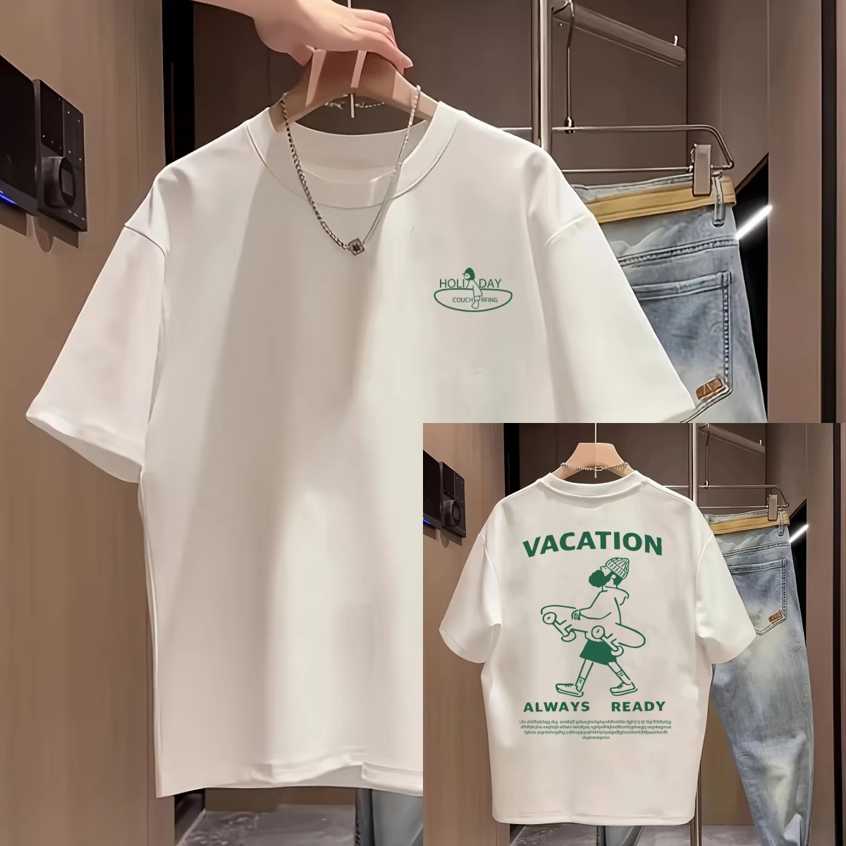 Camiseta informal con estampad - Streetwear Brand Slogans reseña y precio